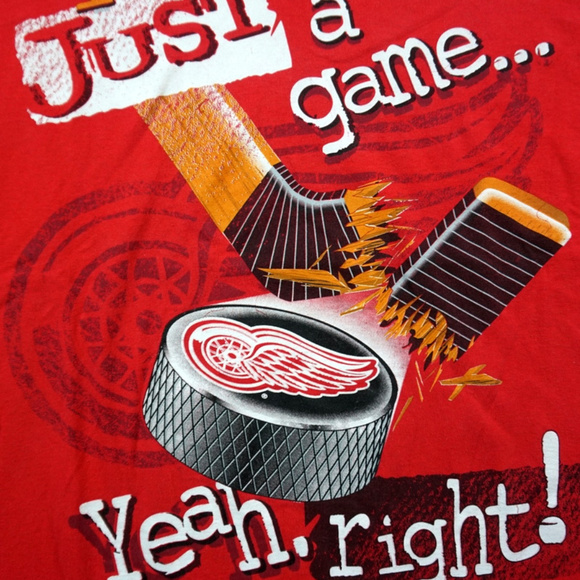 VTG 90s Detroit Red Wings T-Shirt Men's Large - Picture 3 of 5